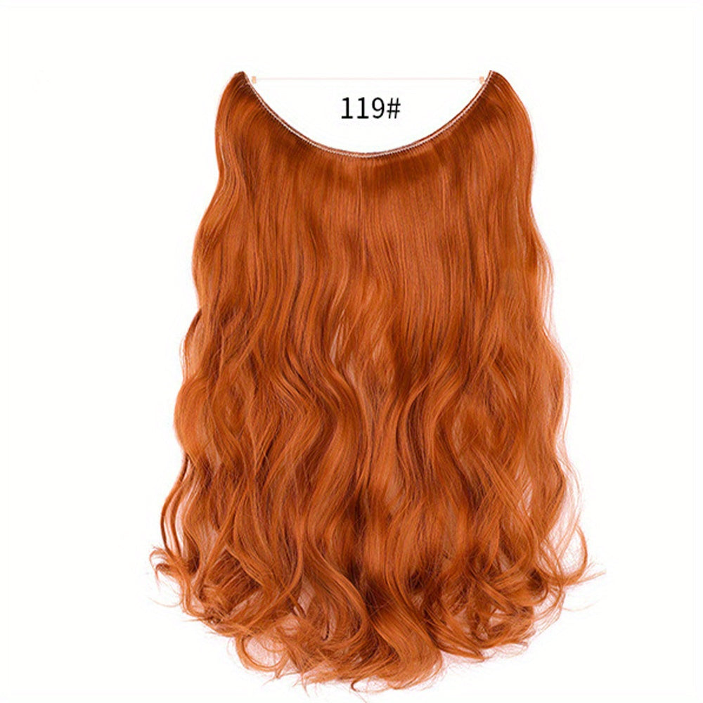 Invisible Wire Women's Hair Extensions - Easy-Clip Curly Synthetic Hairpieces, Comfortable & Natural-Looking for Full-Body Curls