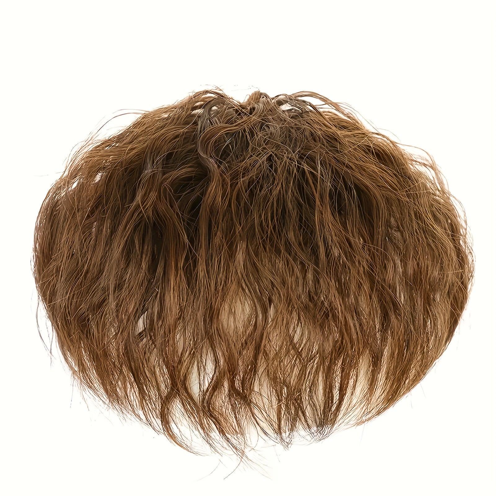 Chic Water Wave Clip-In Hair Extensions with Bangs for Women - Black & Brown, Adds Volume & Covers White Hair, Perfect for Everyday Use