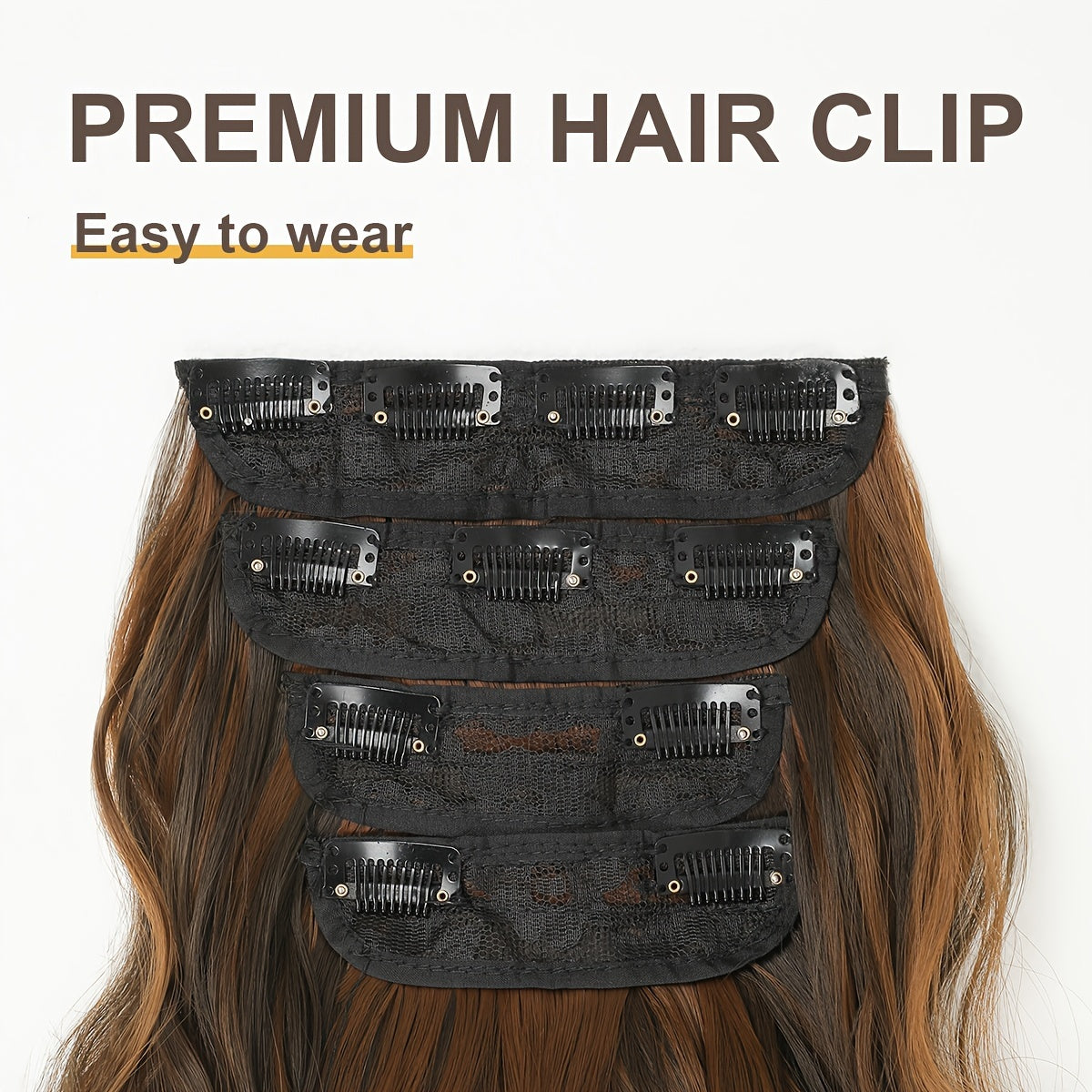 YUSULAXI Body Wave Heat Resistant High Temperature Fiber Hair Extension, 22 Inch Long, Ombre Color, for Women