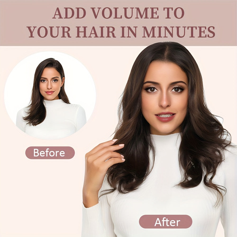 4pcs with 8 Clips Straight Clip In Hair Extensions 100% Real Human Hair Color 1B# 30.48-45.72 cm Double Weft Invisiable Clip Hair Extensions Remy Natural Human Hair for Women Girl Daily Full Head Use