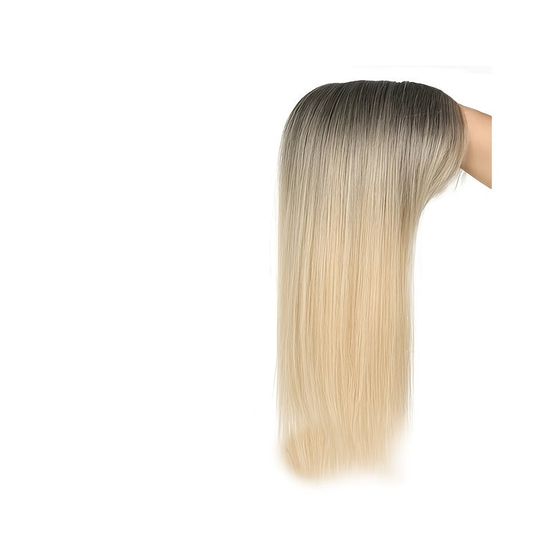 35.56cm Hair Toppers for Women with Thinning Hair Synthetic Clip in Hair Pieces Large Base Wiglets with Bangs Hair Extension Hairpieces Synthetic Straight Hair pieces with Bangs