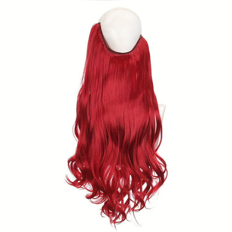 Invisible Wire Women's Hair Extensions - Easy-Clip Curly Synthetic Hairpieces, Comfortable & Natural-Looking for Full-Body Curls