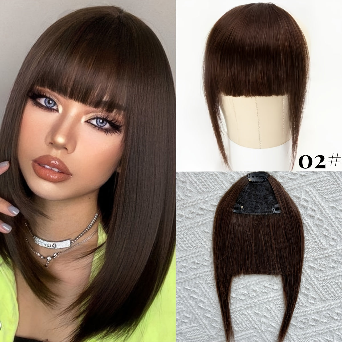 Elegant Women'S 100% Human Hair Bangs Clips, Platinum Blonde Remy Human Hair, 15.24cm Air Fringe Bangs Hairpiece for Women