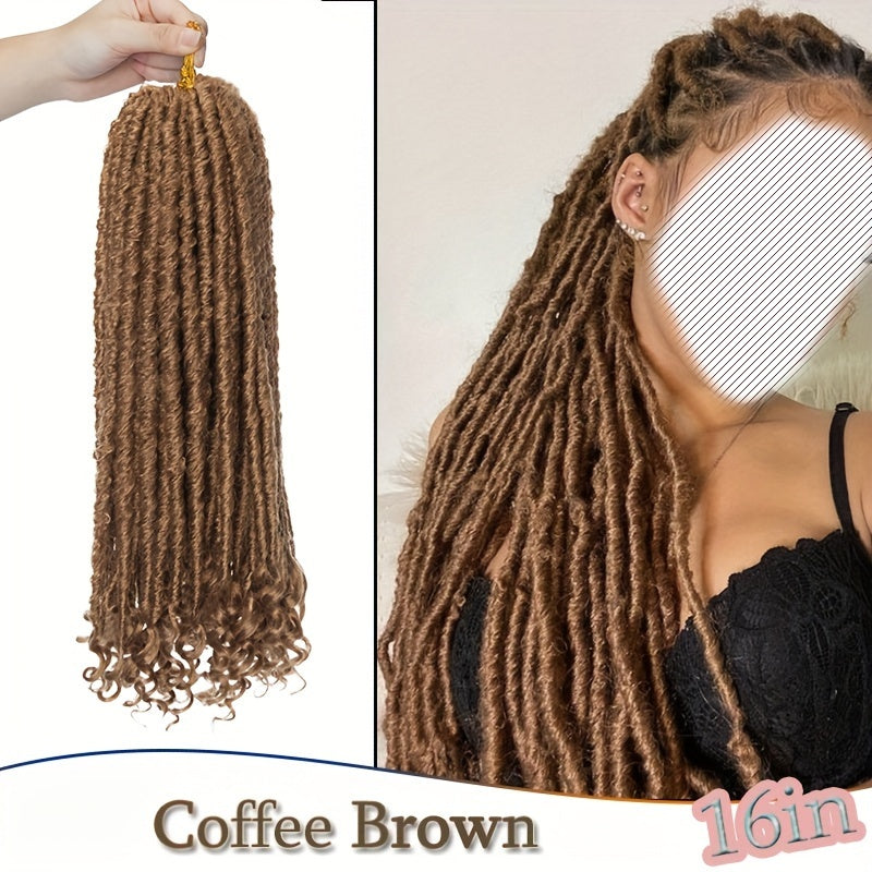 3Packs Goddess Box Braids Crochet Hair, 50.8 cm 40.64 cm Solid Ombre Boho Crochet Twist Braids Faux Locs With Curly Ends Dreadlocks 24 Strands/ Bulks For Black Women, Bohomian Box Braids Crochet Butterfly Locks Hair Extensions Soft Re-Looped