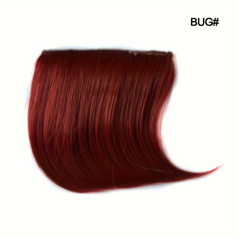 Colorful Fake Air Bangs Hair Clip-In Extension Synthetic Fiber Fringe False Hairpiece For Women For Music Festival Halloween Christmas