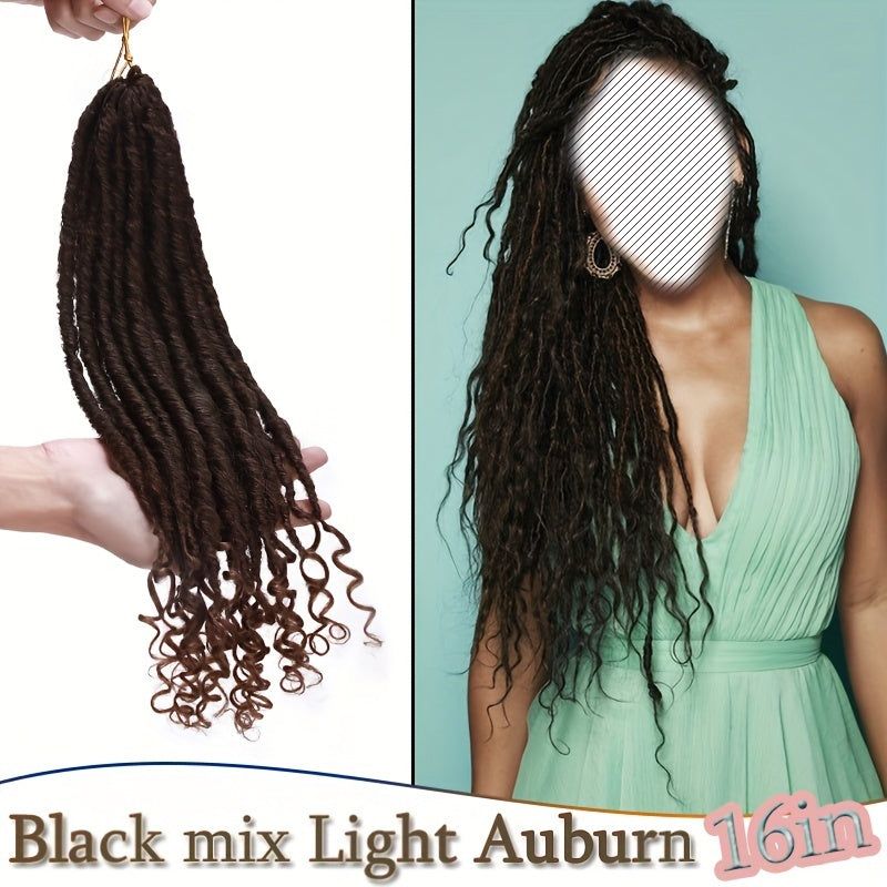 3Packs Goddess Box Braids Crochet Hair, 50.8 cm 40.64 cm Solid Ombre Boho Crochet Twist Braids Faux Locs With Curly Ends Dreadlocks 24 Strands/ Bulks For Black Women, Bohomian Box Braids Crochet Butterfly Locks Hair Extensions Soft Re-Looped