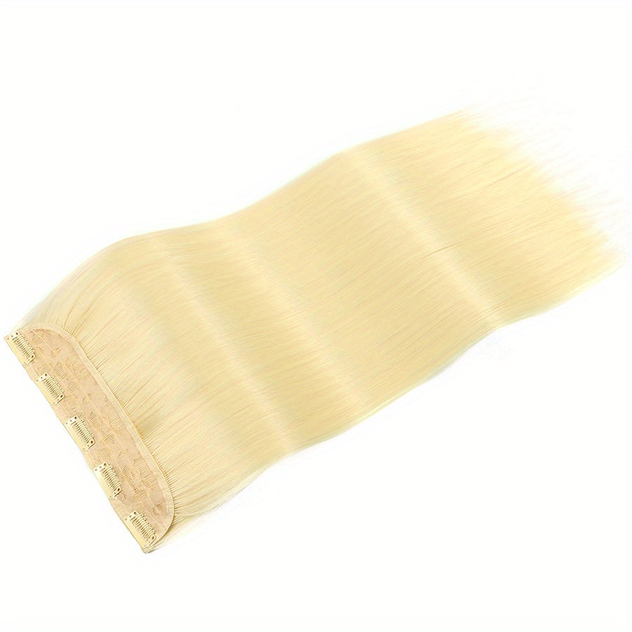 Natural Looking Long Straight Synthetic Hair Extensions - 1 pc Clip In Hair Pieces for Women Daily Use Hair Clips Hair Accessories Halloween Christmas