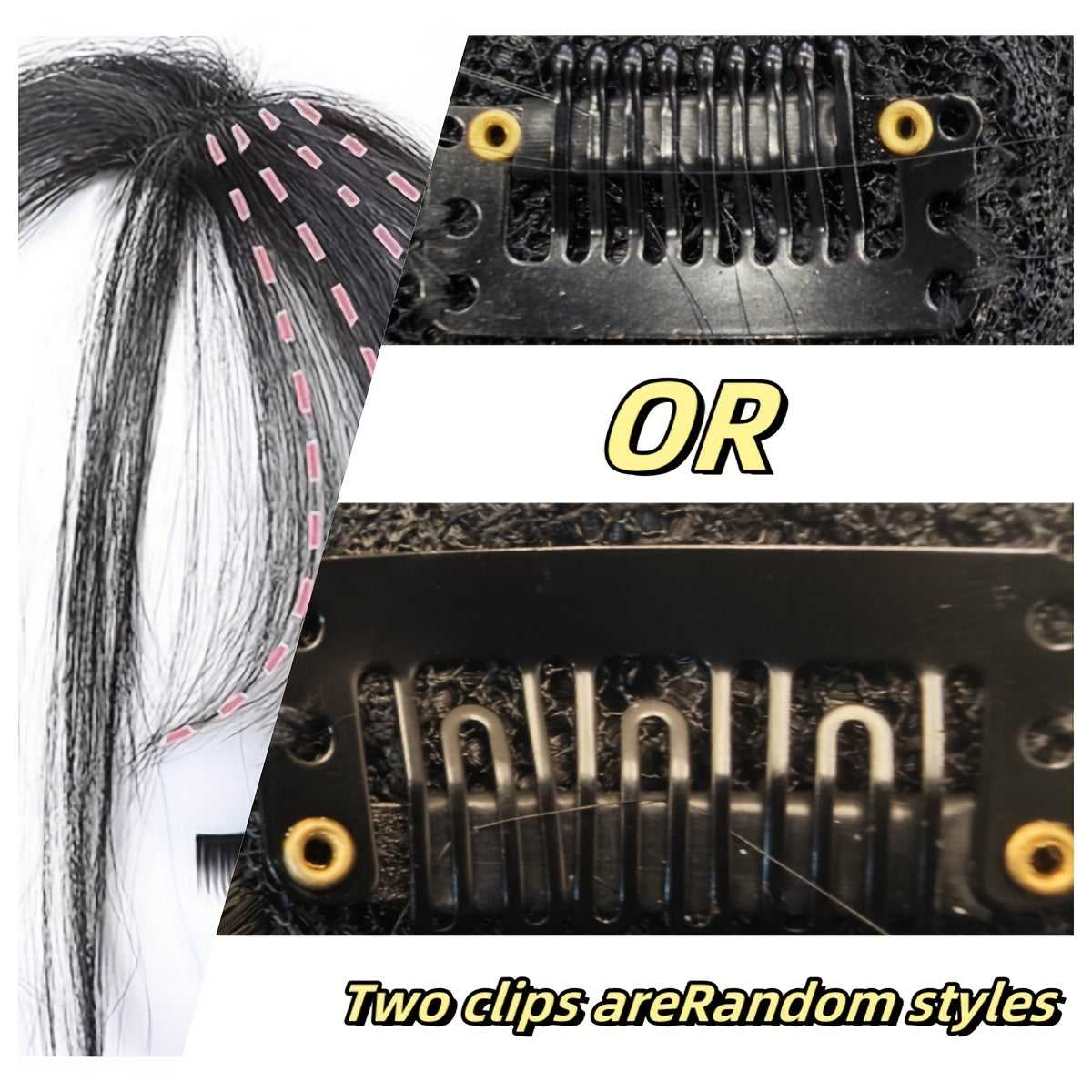Elegant Clip-In 3D Bangs Hairpiece for Women - Synthetic French Fringe with Temples, Natural-Looking Air Bangs for Daily Wear, Versatile Styling