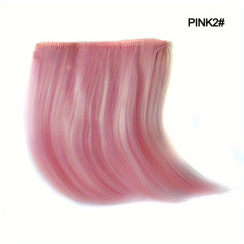 Colorful Fake Air Bangs Hair Clip-In Extension Synthetic Fiber Fringe False Hairpiece For Women For Music Festival Halloween Christmas