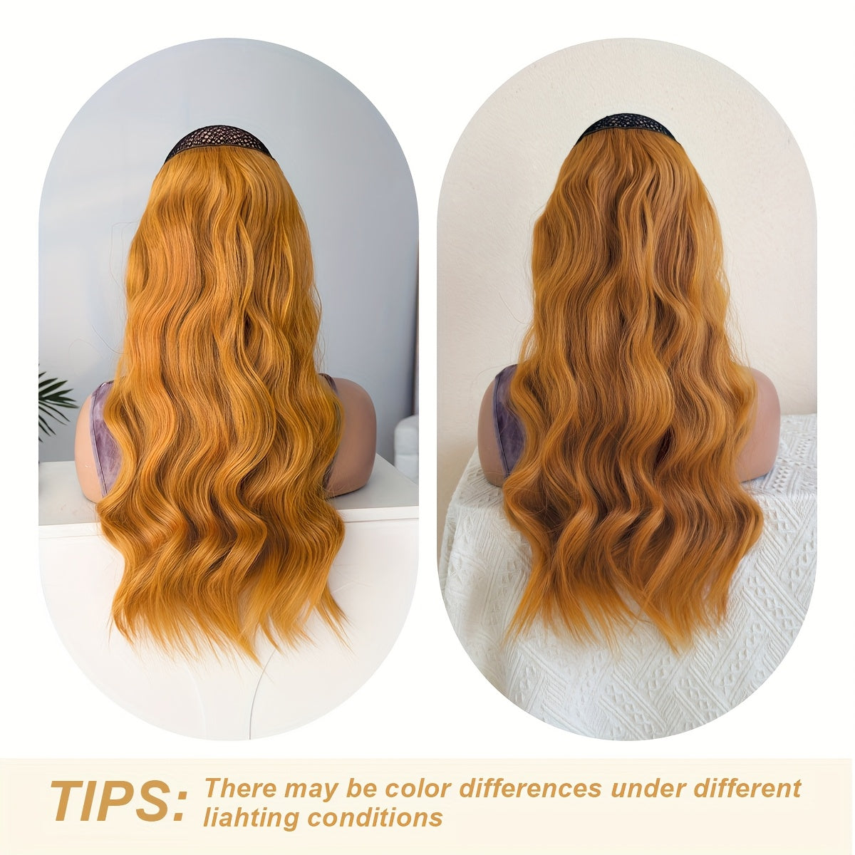 YUSULAXI 22" Heat-Resistant Synthetic Hair Patch - Ombre Curly Wave Extensions for Women, Multi-Ethnic Friendly, Natural Look & Easy Maintenance for Daily Use