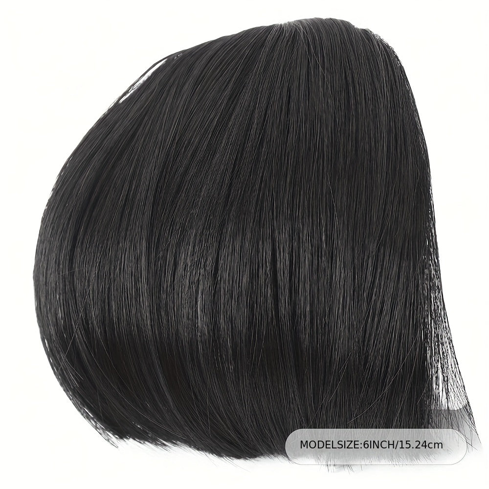 Chic Clip-In Bangs for Women - Straight, Natural Look with Temples | Versatile Hairpiece for All Hair Types