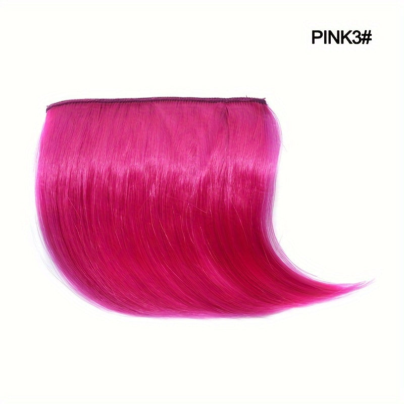 Colorful Fake Air Bangs Hair Clip-In Extension Synthetic Fiber Fringe False Hairpiece For Women For Music Festival Halloween Christmas