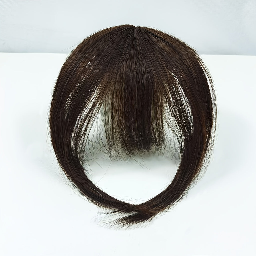 Clip-in Bangs 100% Human Hair Fringe Clip on Natural Hair Extensions Daily Party Fringe French Clip In Thick Natura Full Bangs