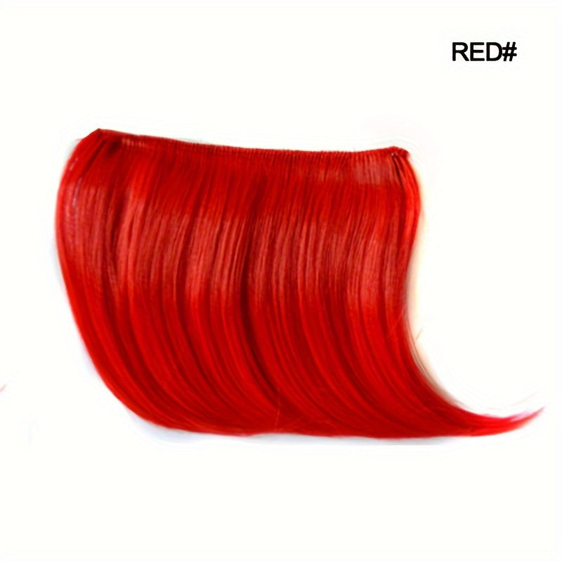 Colorful Fake Air Bangs Hair Clip-In Extension Synthetic Fiber Fringe False Hairpiece For Women For Music Festival Halloween Christmas