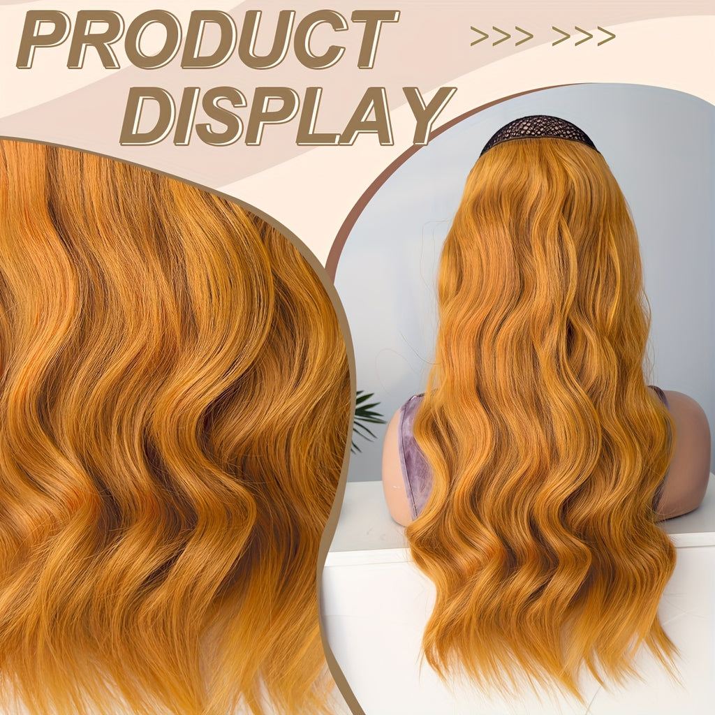 YUSULAXI 22" Heat-Resistant Synthetic Hair Patch - Ombre Curly Wave Extensions for Women, Multi-Ethnic Friendly, Natural Look & Easy Maintenance for Daily Use