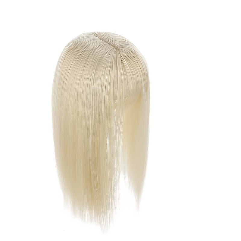 35.56cm Hair Toppers for Women with Thinning Hair Synthetic Clip in Hair Pieces Large Base Wiglets with Bangs Hair Extension Hairpieces Synthetic Straight Hair pieces with Bangs
