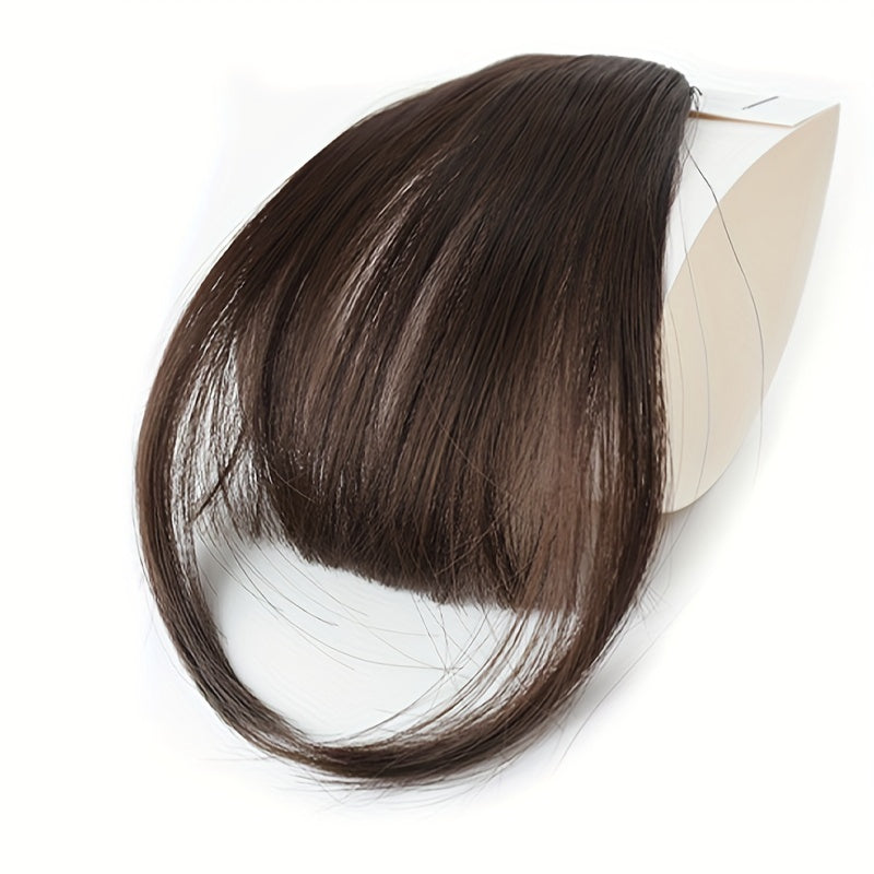 Dark Brown Black Clip In Bangs - One Piece Fringe Hairpiece for Natural-Looking Volume and Length Hair Accessories Halloween Christmas
