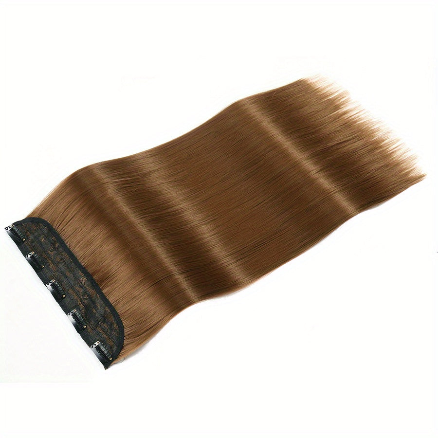 Natural Looking Long Straight Synthetic Hair Extensions - 1 pc Clip In Hair Pieces for Women Daily Use Hair Clips Hair Accessories Halloween Christmas