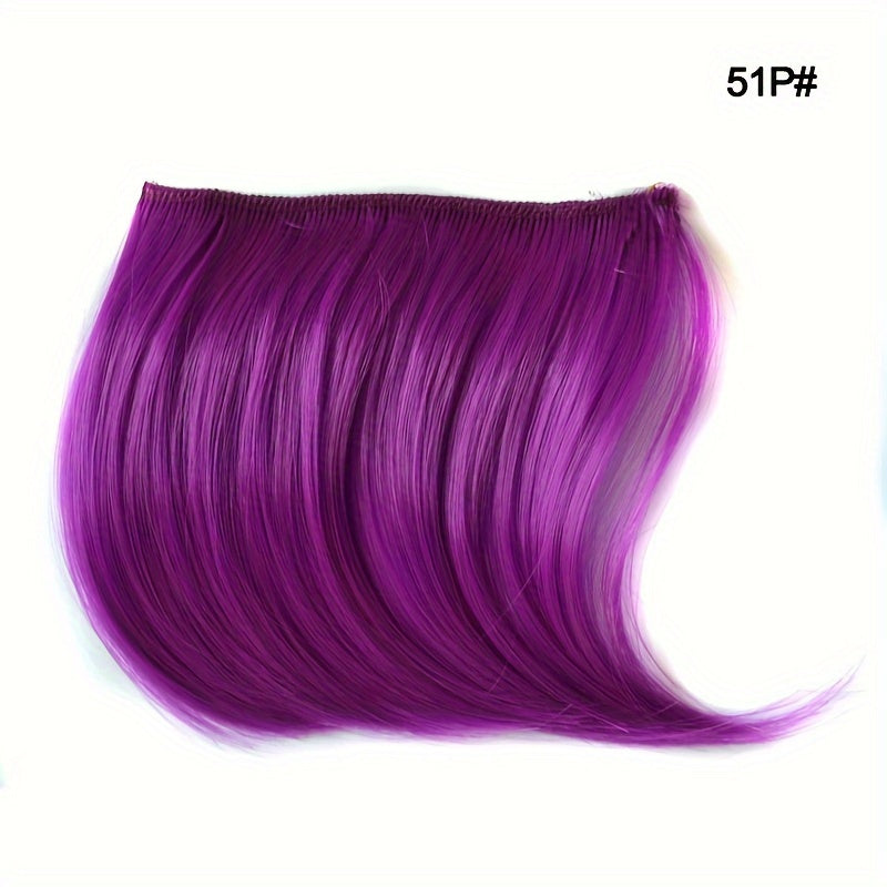 Colorful Fake Air Bangs Hair Clip-In Extension Synthetic Fiber Fringe False Hairpiece For Women For Music Festival Halloween Christmas