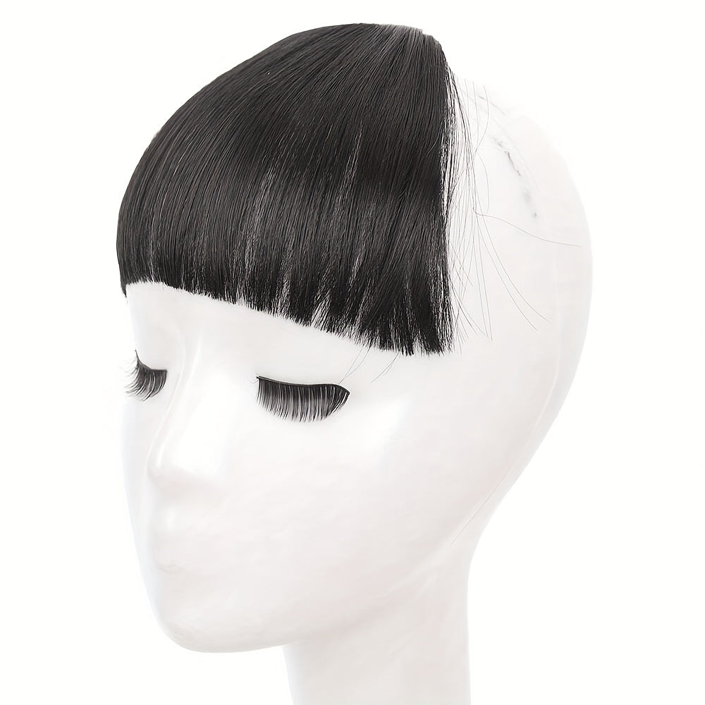 Chic Clip-In Bangs for Women - Straight, Natural Look with Temples | Versatile Hairpiece for All Hair Types