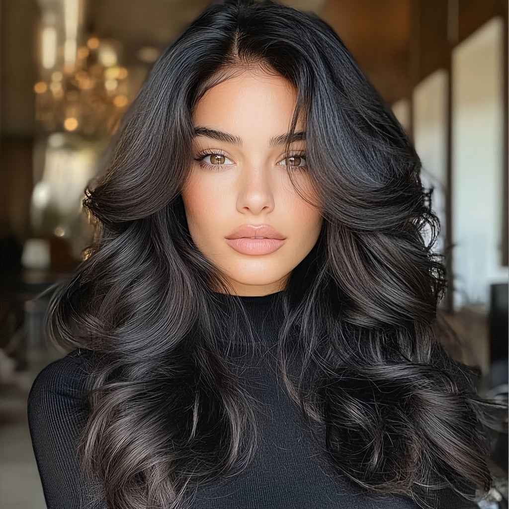 20-Inch Clip-In Hair Extensions for Women - 4pcs Set, Long Bouncy Curly Synthetic Hairpieces, Heat Resistant, Hair Clip Extensions