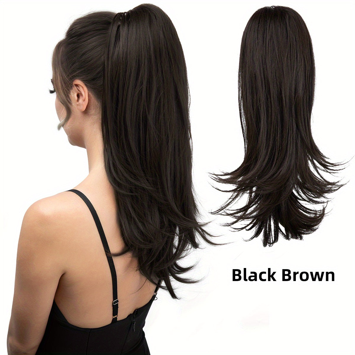 180° Rotating Claw Clip Ponytail Extension for Women - Easy-to-Wear Synthetic Curly Wave Hairpiece, Natural Look with High-Temperature Fiber, Versatile Styling for All Hair Types, Versatile Hairpiece | Curly Wave Design | Secure Fit Clip