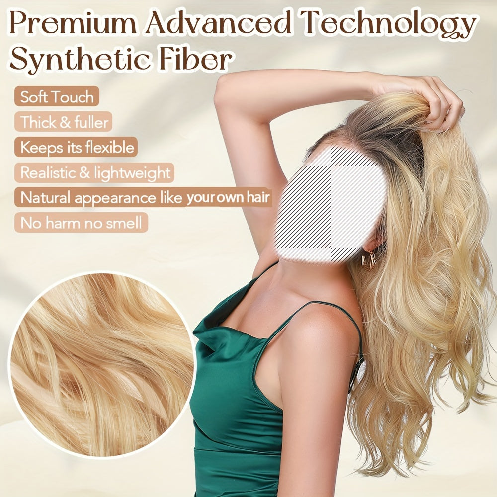 S-NOILITE Invisible Wire Hair Extensions - Adjustable Size, Breathable Lace Net, Synthetic Straight/Curly/Wavy Secret Headband for Women, Natural Look Highlighting Piece