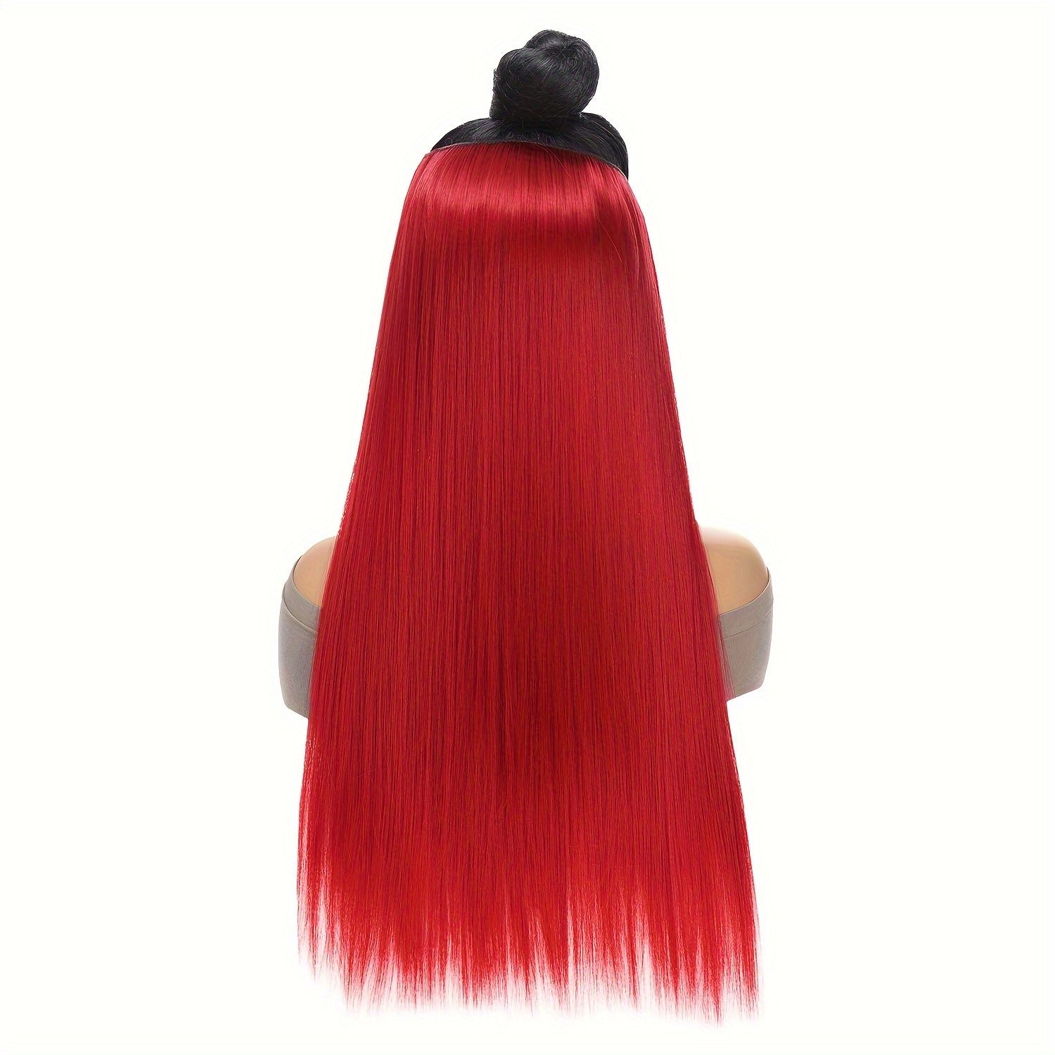 Synthesis Of The Line Type Hair Extensions Straight Hair Wig Piece One Hairpiece With Invisible Fish Line Transparent Wire Adjustable Size