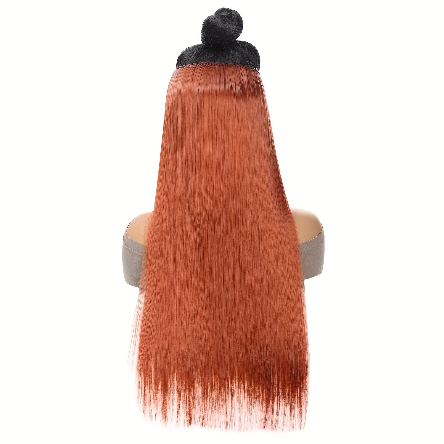 Synthesis Of The Line Type Hair Extensions Straight Hair Wig Piece One Hairpiece With Invisible Fish Line Transparent Wire Adjustable Size