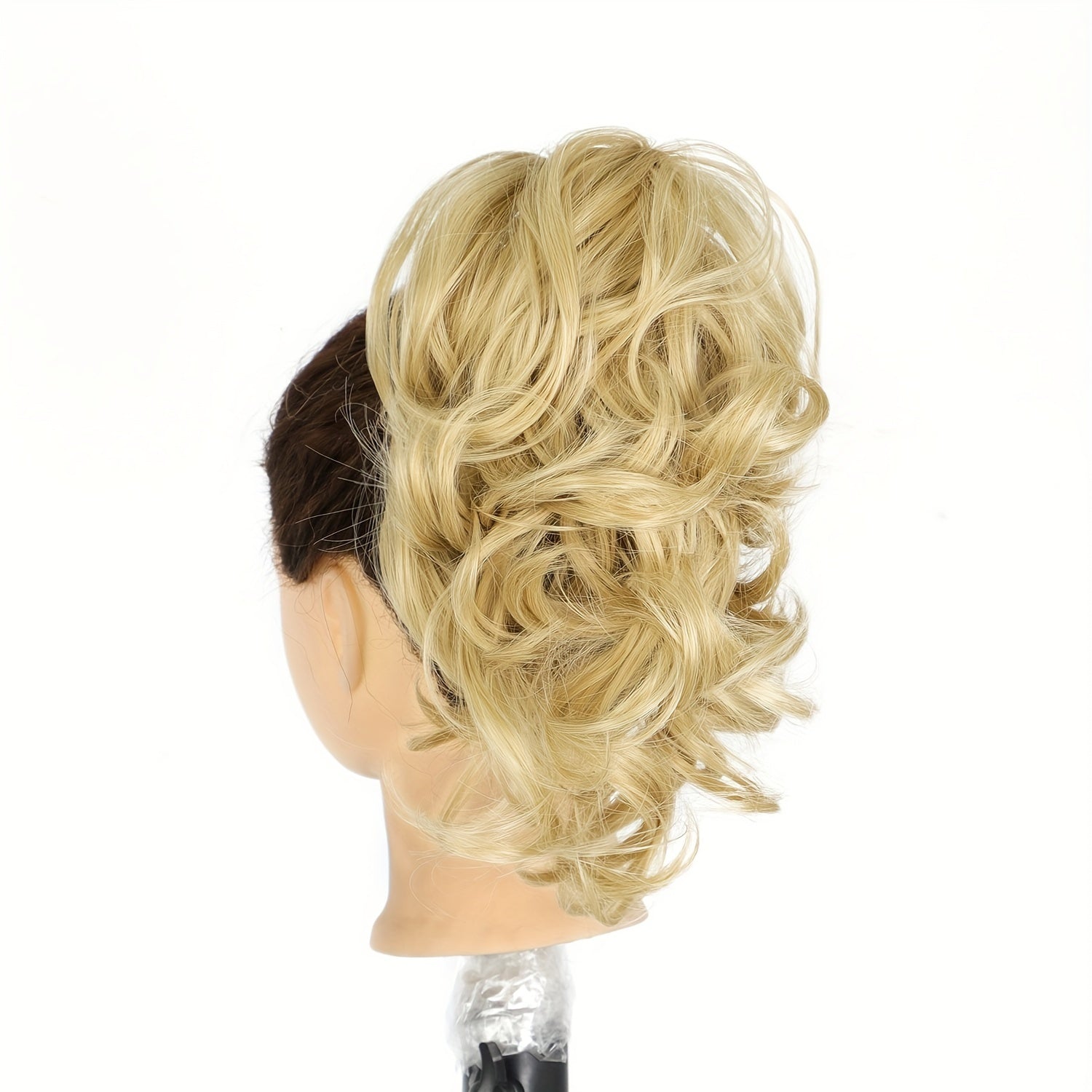 Elegant Curly Wave Ponytail Extension for Women, Fashionable Short Ponytail Clip-On Hairpiece with Volume and Texture