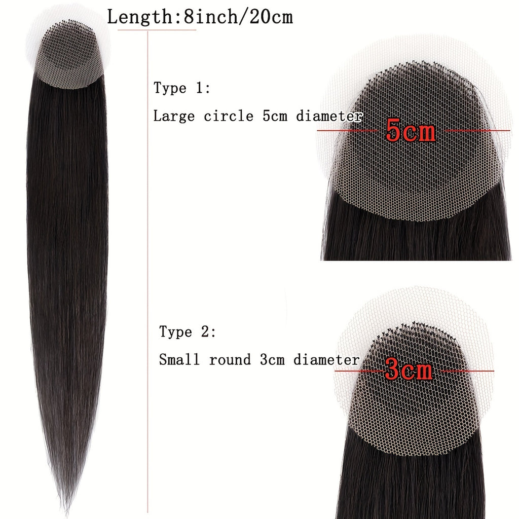 100% Human Hair Lace Front Extensions - Invisible & Natural Look, Straight Hair Pieces for Alopecia Areata Coverage, Unisex Adult, Suitable for All Hair Types, Hair Replacement Relax | Elegant Straight Hair | Realistic Hair Look