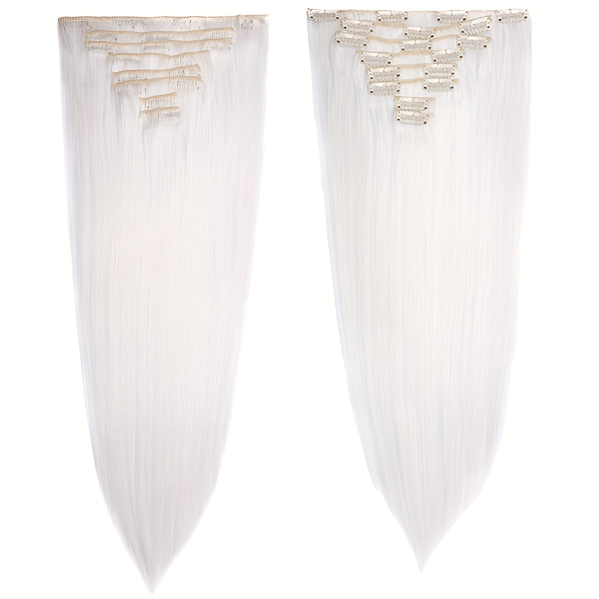 Benehair HAIR Hair Extensions Clip In 8pcs 18 Clips Synthetic Fiber Seamless 58.42cm Long Straight Full Head