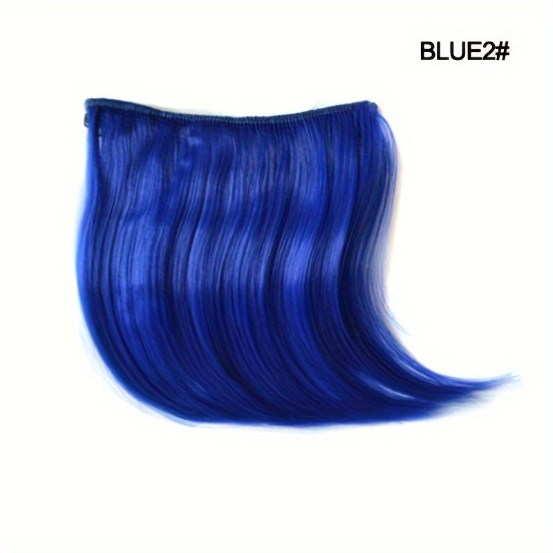 Colorful Fake Air Bangs Hair Clip-In Extension Synthetic Fiber Fringe False Hairpiece For Women For Music Festival Halloween Christmas