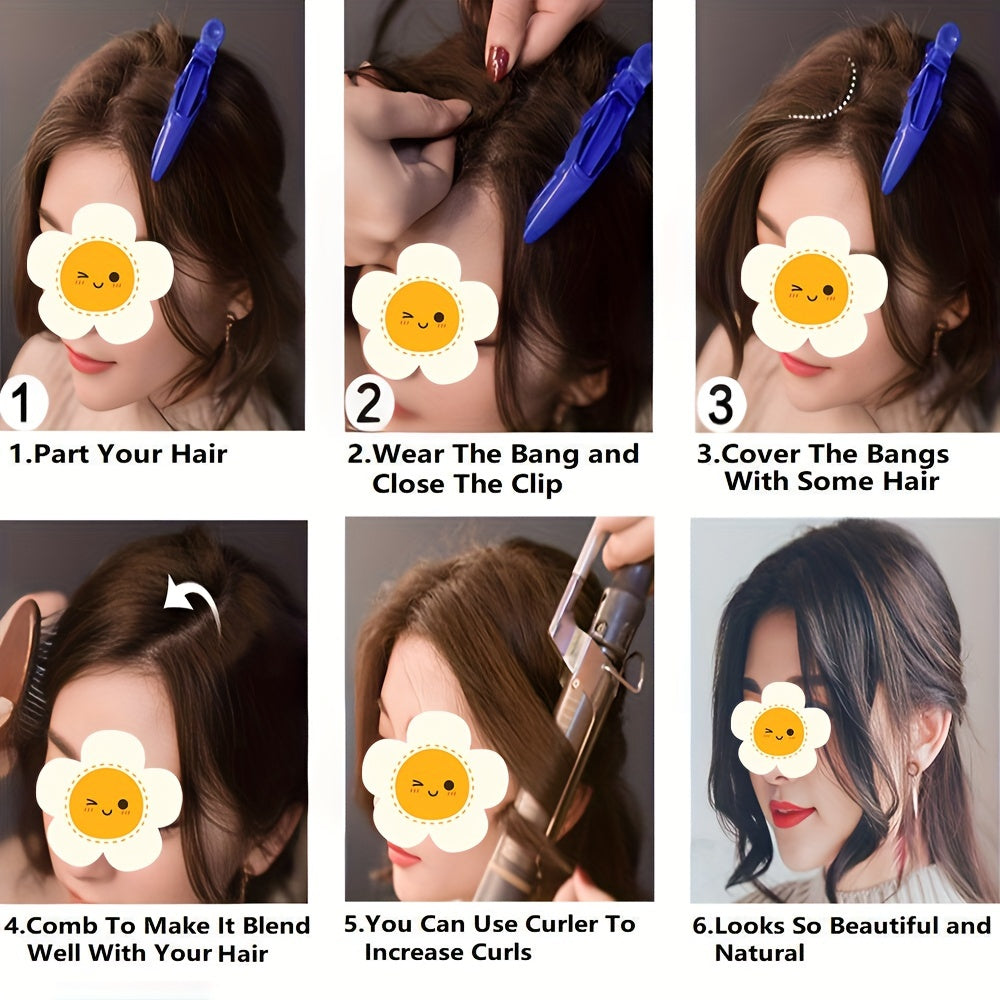 Side Hair Bangs 100% Human Hair Clip In Hair Extensions Elegant For Daily Use Cosplay Party Hair Bangs Valentine Gift - Style: Elegant; Gender: Women; Curl: Body Wave; Hair Material: Human Hair