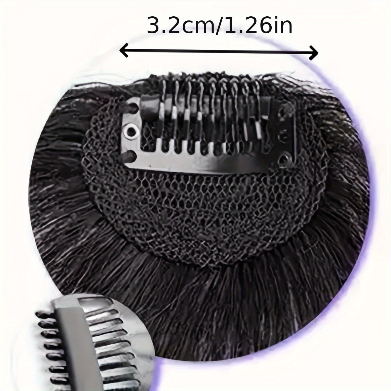 1pc Women'S Elegant Deep Brown Black Light Brown Clip-in Bangs Hairpiece, Synthetic Bangs, Hair Accessory with Sideburns, Natural Voluminous Bangs Clip-in Hair Decor, Suitable for Daily Hair Accessories Wear