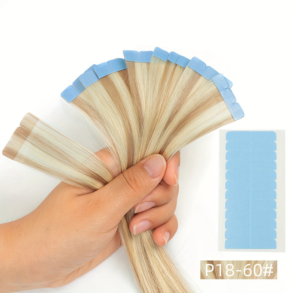 Invisible Seamless Tape-In Hair Extensions Ranging from 12 to 50.8 cm with Double-Sided Mini Tape.