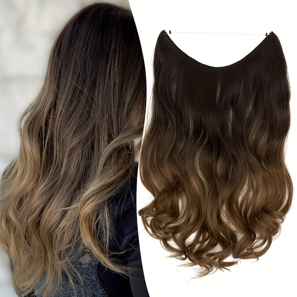 Hair Extensions Invisible Hair Extensions Secret Hidden Wire Long Curly Hair Pieces For Women Synthetic Halloween Christmas