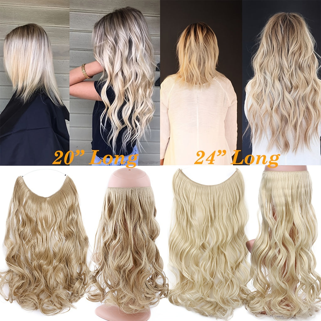 Hair Extensions Invisible Hair Extensions Secret Hidden Wire Long Curly Hair Pieces For Women Synthetic Halloween Christmas