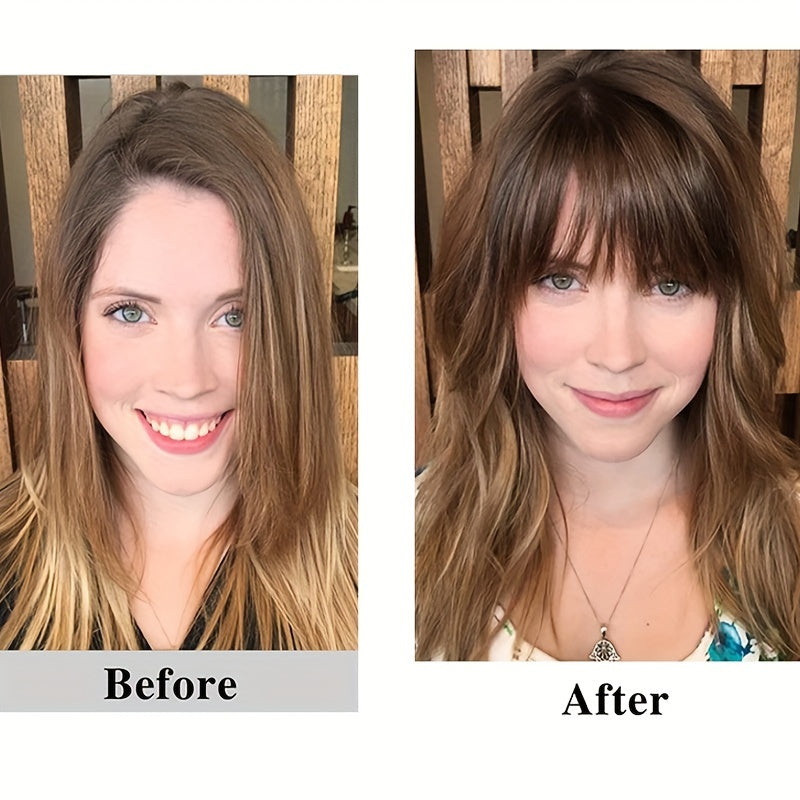 Clip In Bangs Hair Extensions Synthetic Fringe Bangs With Temples For Women Fake Bangs Hairpieces For Daily Wear Hair Accessories Halloween Christmas