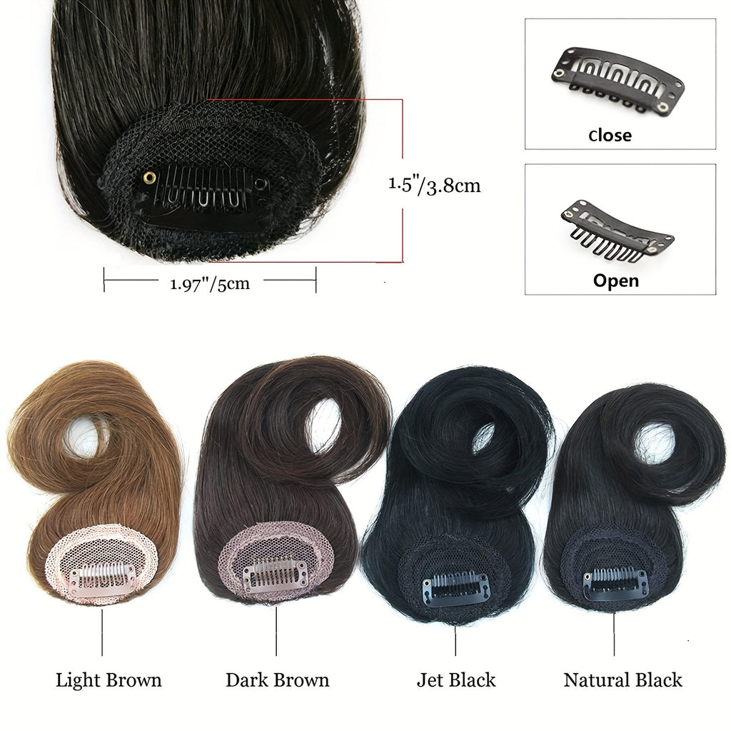 Side Hair Bangs 100% Human Hair Clip In Hair Extensions Elegant For Daily Use Cosplay Party Hair Bangs Valentine Gift - Style: Elegant; Gender: Women; Curl: Body Wave; Hair Material: Human Hair