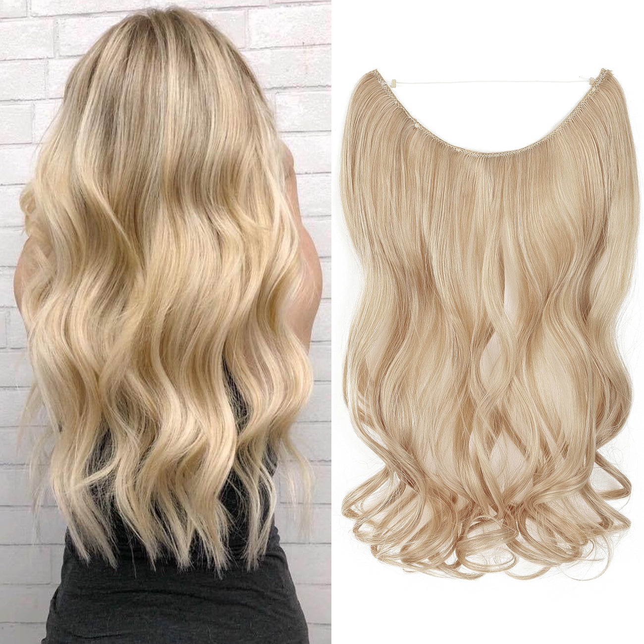 Hair Extensions Invisible Hair Extensions Secret Hidden Wire Long Curly Hair Pieces For Women Synthetic Halloween Christmas