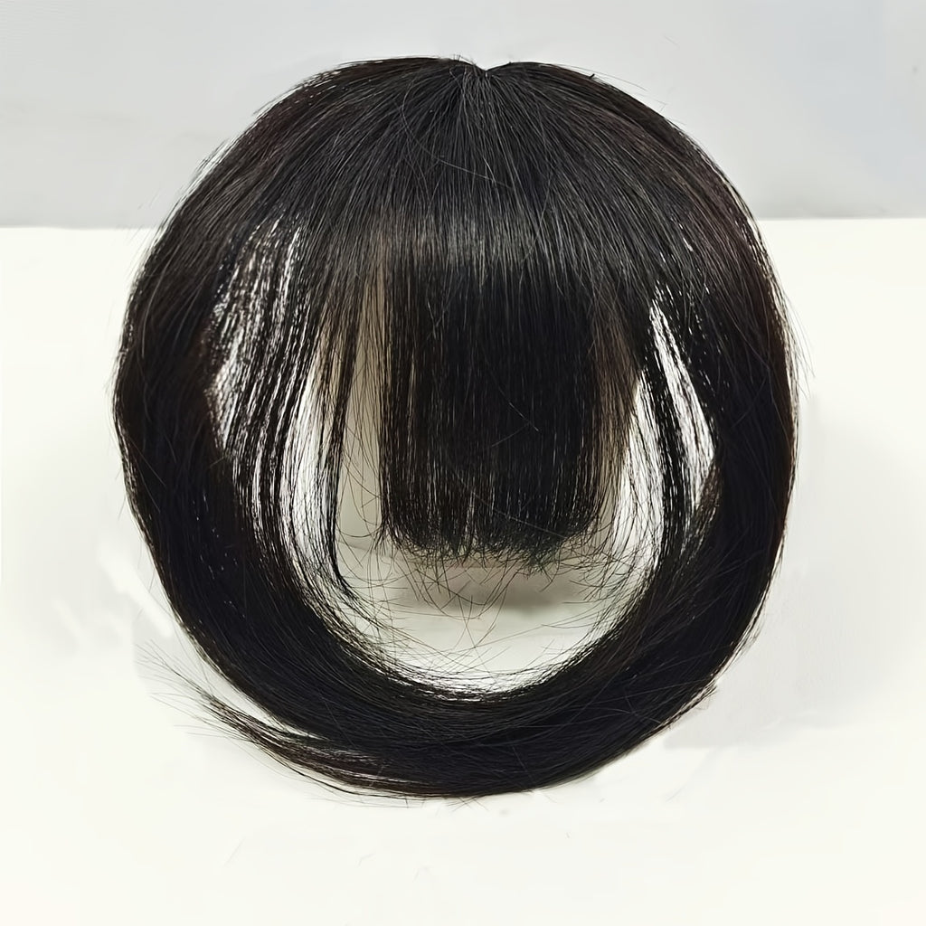 Clip-in Bangs 100% Human Hair Fringe Clip on Natural Hair Extensions Daily Party Fringe French Clip In Thick Natura Full Bangs