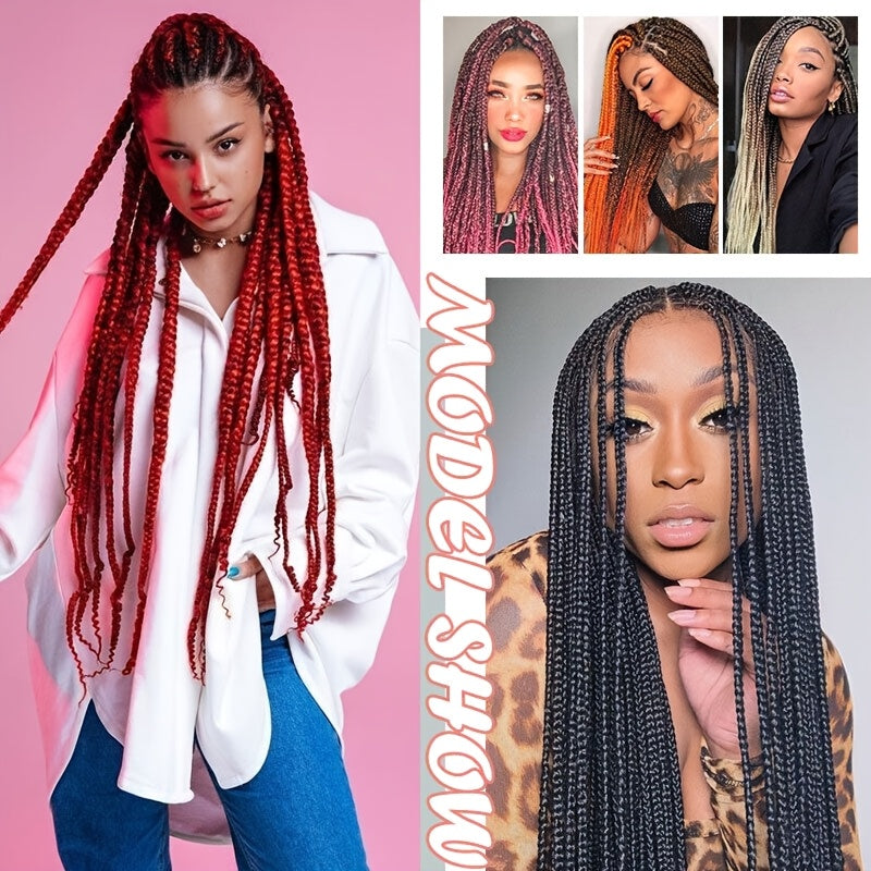 3 Bundles, Soft Synthetic Fiber EZ Braid Professional Pre-Stretched Braiding Hair Extensions, Yaki Texture, Long Lasting Freshness, No Shedding, Unisex-Adult, Crochet For Bohemian Braids Goddess Faux Locs Water Wave Passion Twist Fluffy Natural Ombre