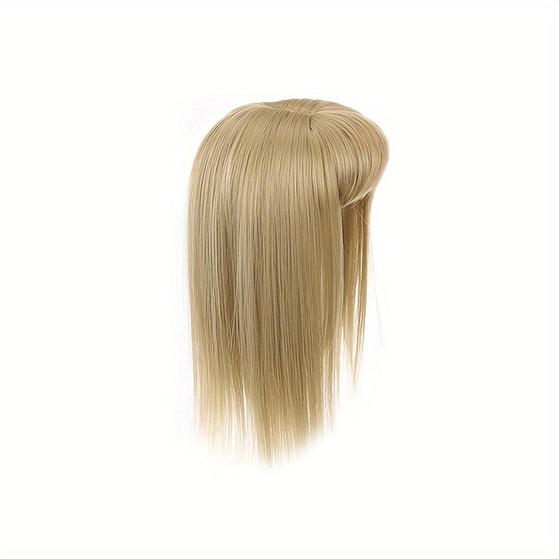 35.56cm Hair Toppers for Women with Thinning Hair Synthetic Clip in Hair Pieces Large Base Wiglets with Bangs Hair Extension Hairpieces Synthetic Straight Hair pieces with Bangs