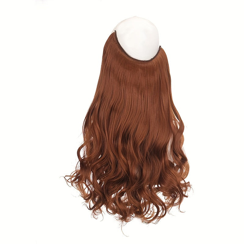 Invisible Wire Women's Hair Extensions - Easy-Clip Curly Synthetic Hairpieces, Comfortable & Natural-Looking for Full-Body Curls