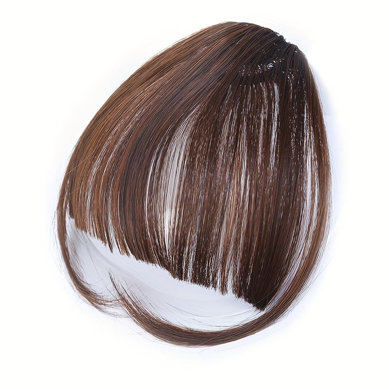 Dark Brown Black Clip In Bangs - One Piece Fringe Hairpiece for Natural-Looking Volume and Length Hair Accessories Halloween Christmas