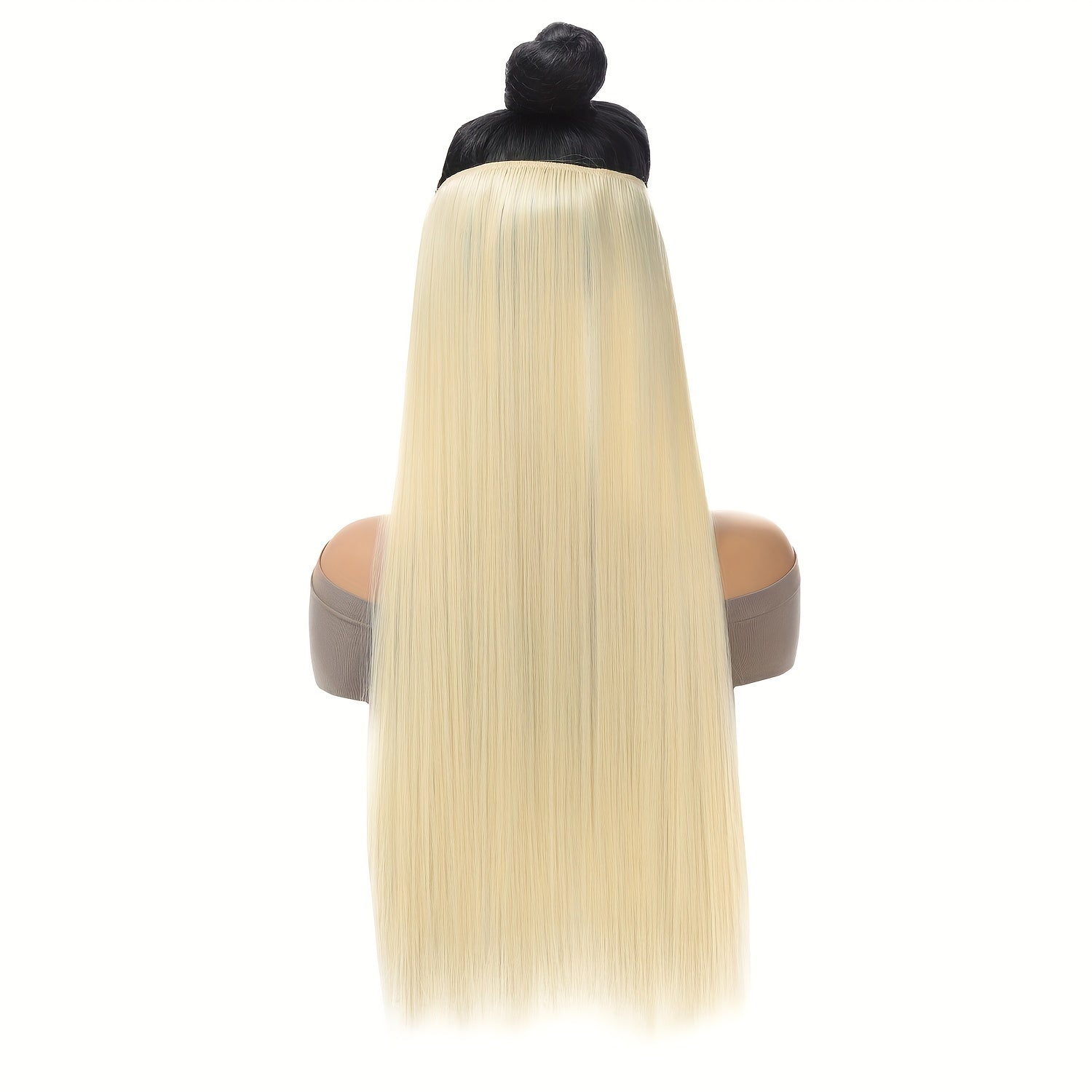 Synthesis Of The Line Type Hair Extensions Straight Hair Wig Piece One Hairpiece With Invisible Fish Line Transparent Wire Adjustable Size