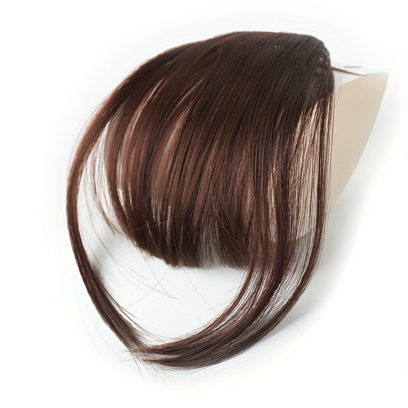 Dark Brown Black Clip In Bangs - One Piece Fringe Hairpiece for Natural-Looking Volume and Length Hair Accessories Halloween Christmas