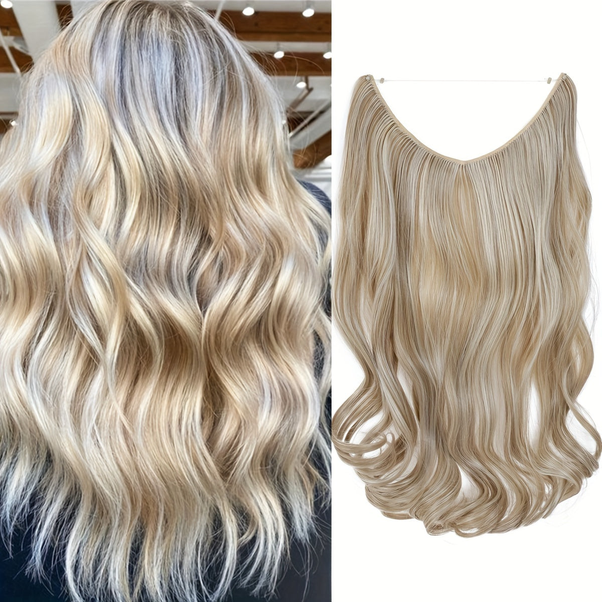 Hair Extensions Invisible Hair Extensions Secret Hidden Wire Long Curly Hair Pieces For Women Synthetic Halloween Christmas