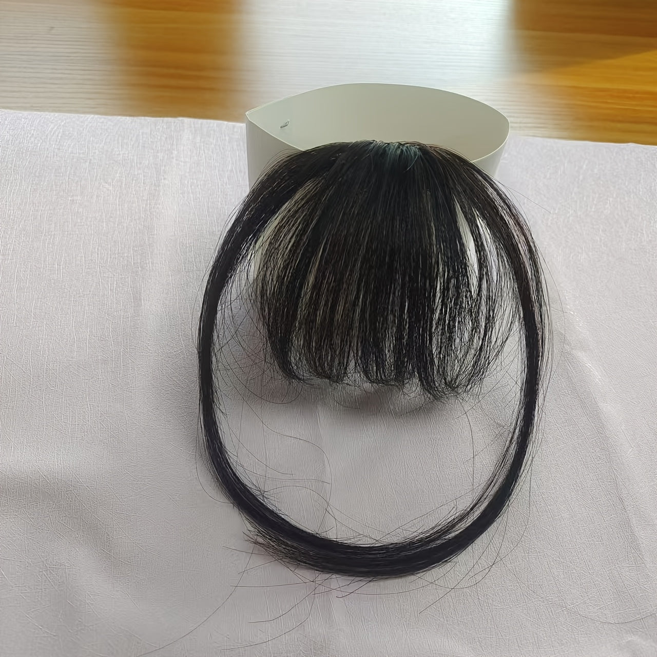 Clip-In Bangs - Invisible & Seamless Lightweight 100% Human Hair, Wispy Bangs with Sideburns, Natural Curved Hair Extensions for Women, Daily Wear & Stylish Look, Stylish Hair Accessory | Natural Hair Look | Lightweight Hairpiece, Hair Extensions
